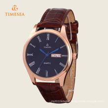 Luxury Watch Men Leather Rose Gold Blue Hand Watches 72338